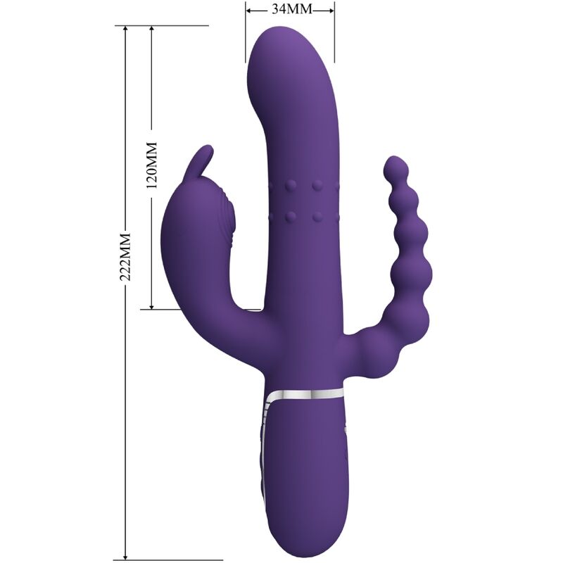 Pretty love - cammy triple vibrador multifunción 4 en 1