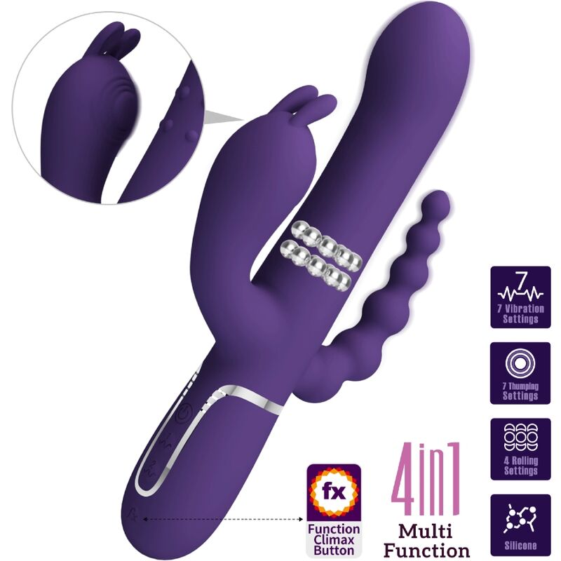 Pretty love - cammy triple vibrador multifunción 4 en 1