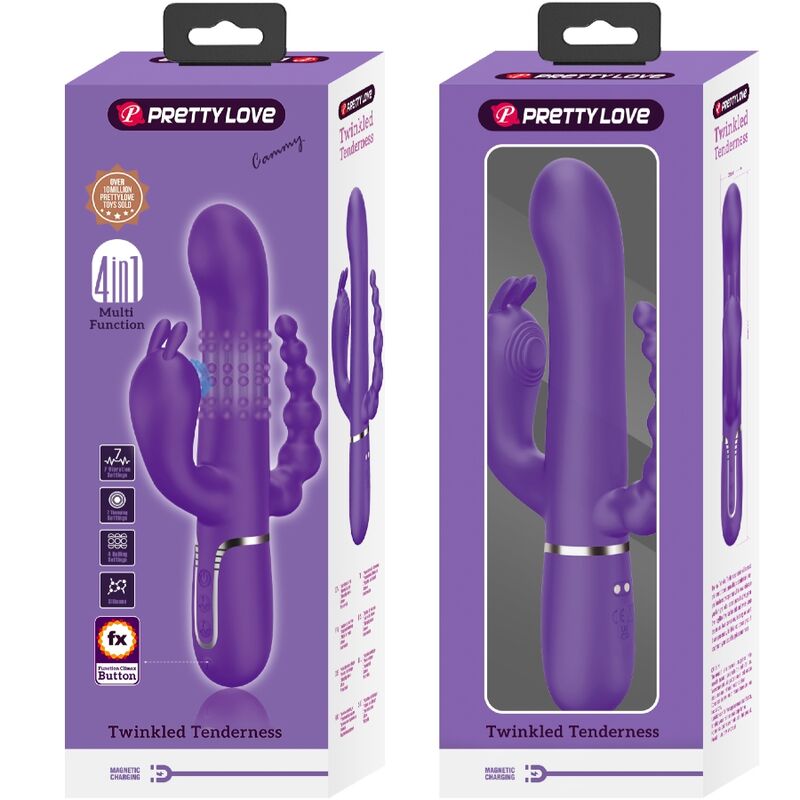 Pretty love - cammy triple vibrador multifunción 4 en 1