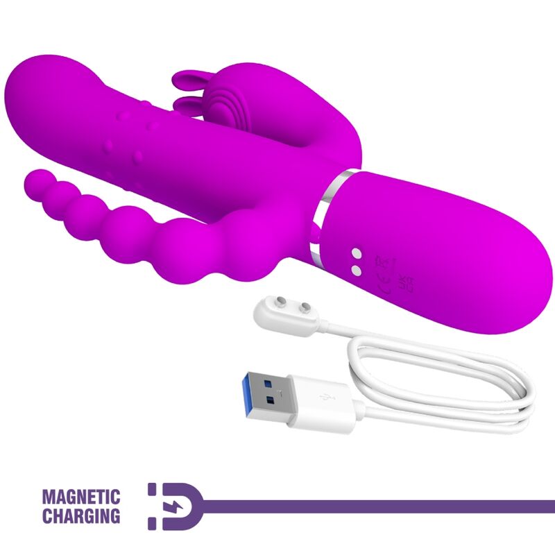 Pretty love - cammy triple vibrador multifunción 4 en 1 rosa