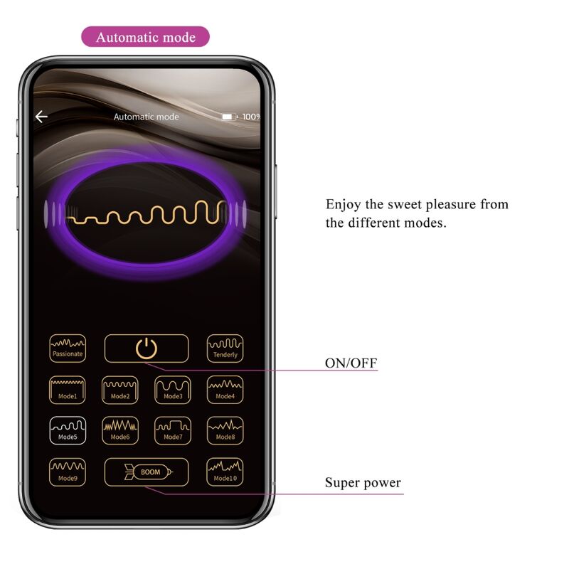 Pretty love - casper huevo vibrador recargable morado