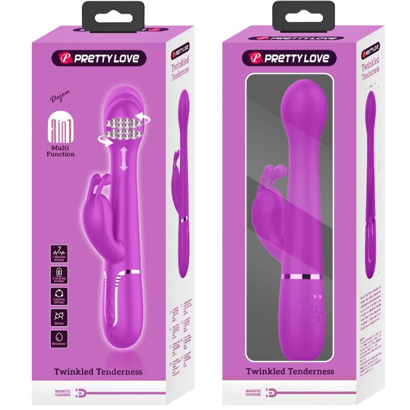 Pretty love - dejon vibrador rabbit 3 en 1 multifunción