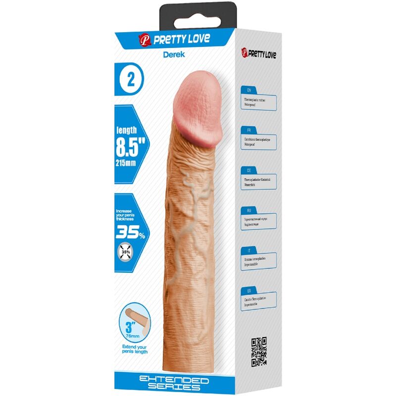 Pretty love - derek funda pene con extensión de 7.6 cm