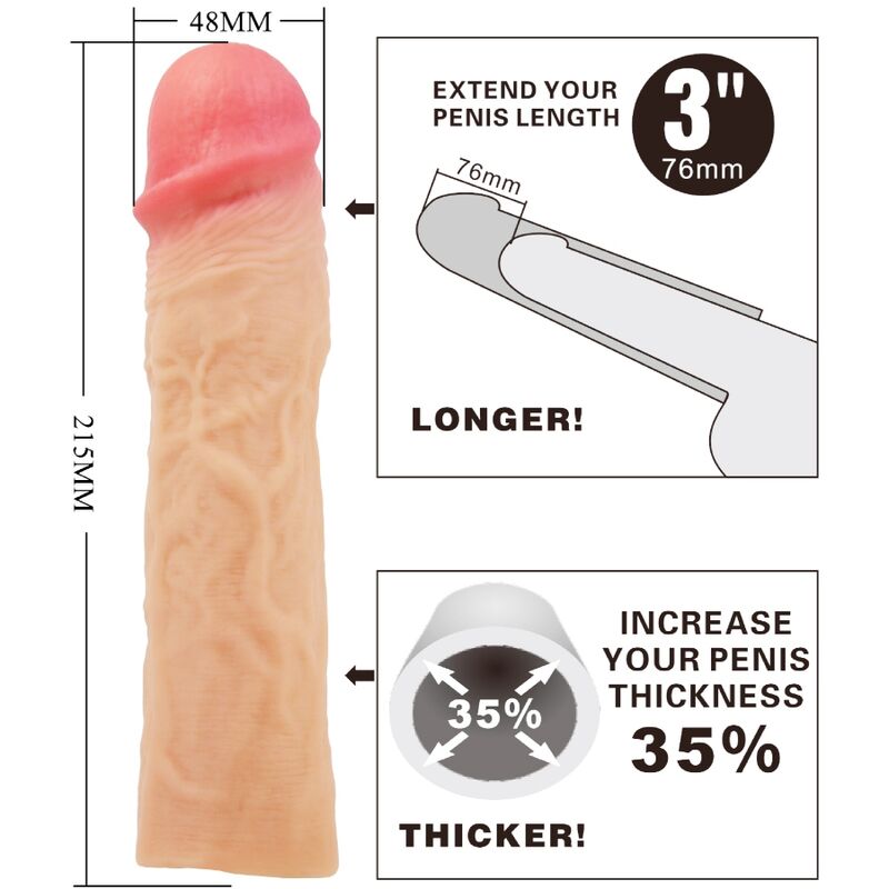 Pretty love - derek funda pene con extensión de 7.6 cm