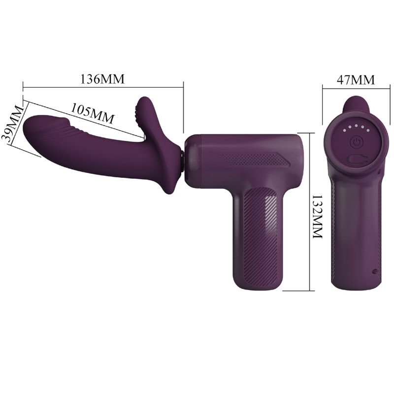Pretty love - dj scholar masajeador 5 configuraciones morado