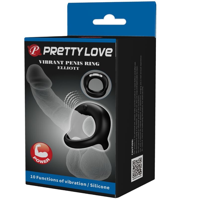 Pretty love - elliott anillo vibrador negro