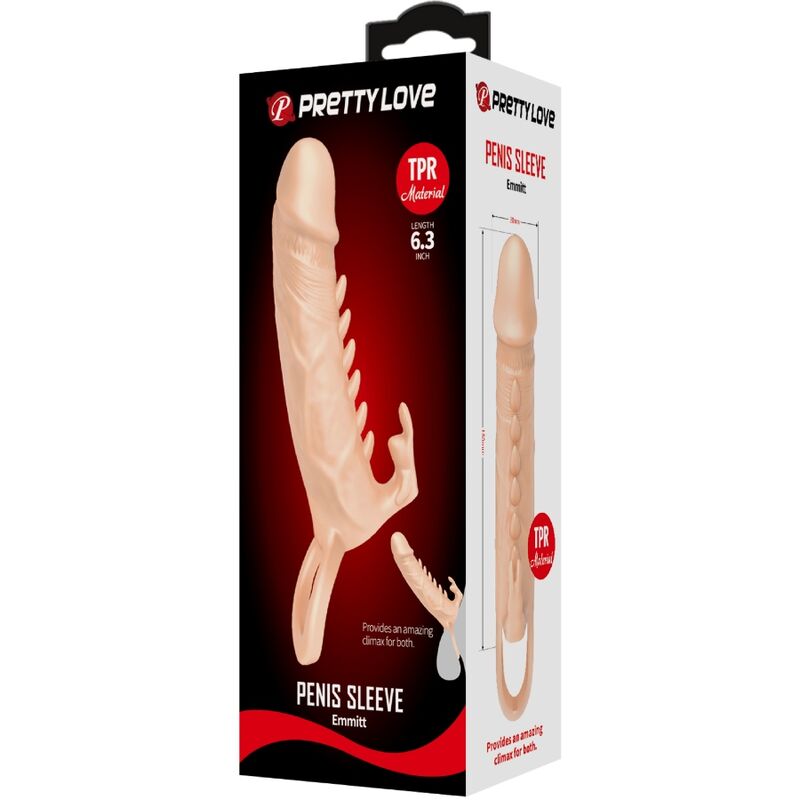 Pretty love - emmit funda para pene + estimulador