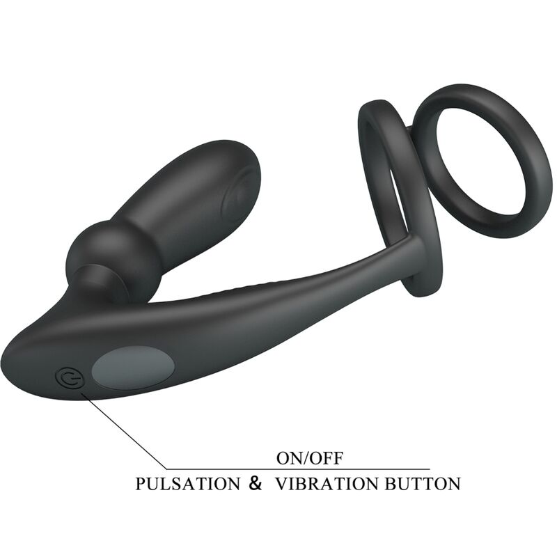 Pretty love - emoni anillo pene + plug anal 12 vibraciones