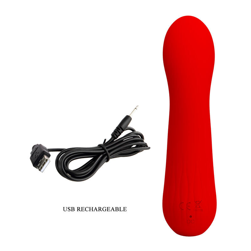 Pretty love - faun vibrador recargable rojo