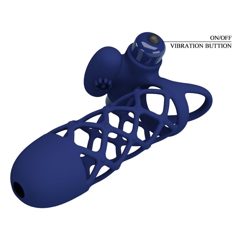 Pretty love - giann anillo vibrador con funda de silicona