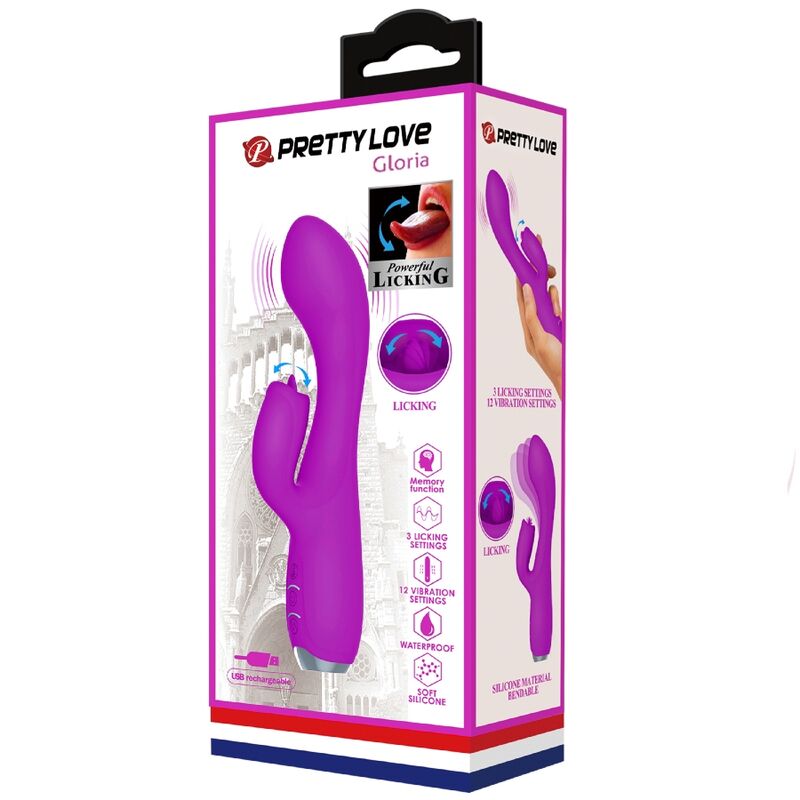 Pretty love - gloria vibrador conejo recargable-impermeable