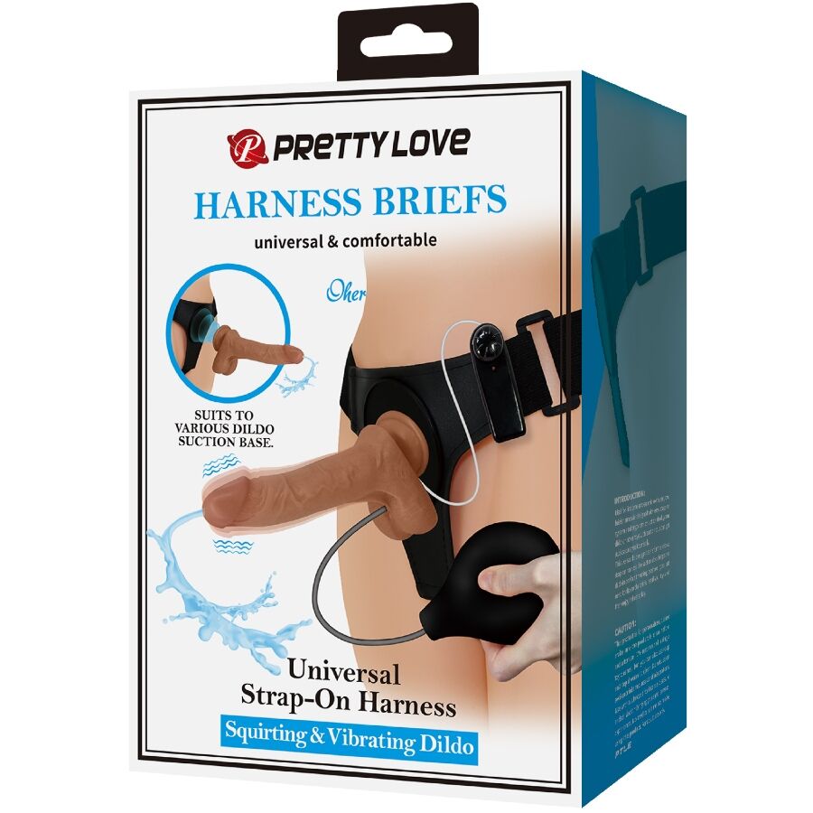 Pretty love - harness briefs universal con dildo vibración