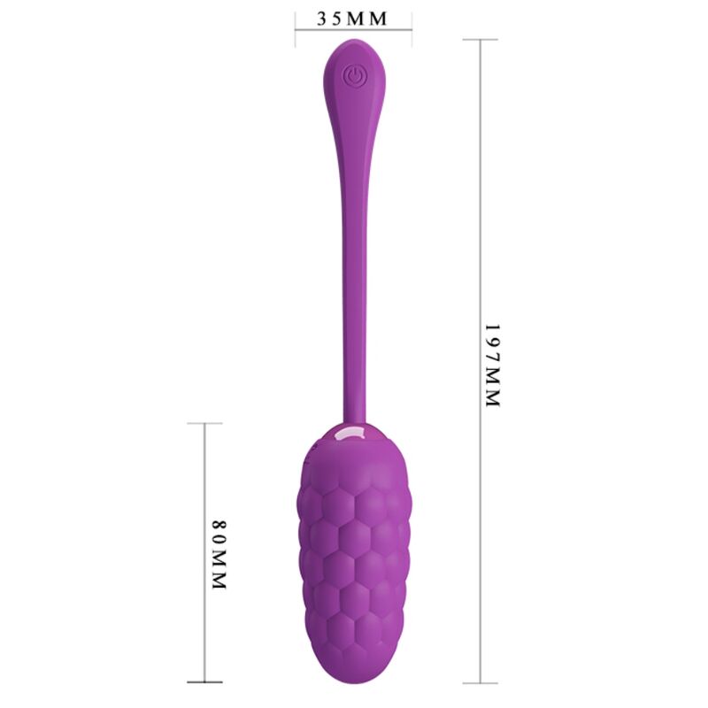 Pretty love - huevo vibrador con textura marina recargable