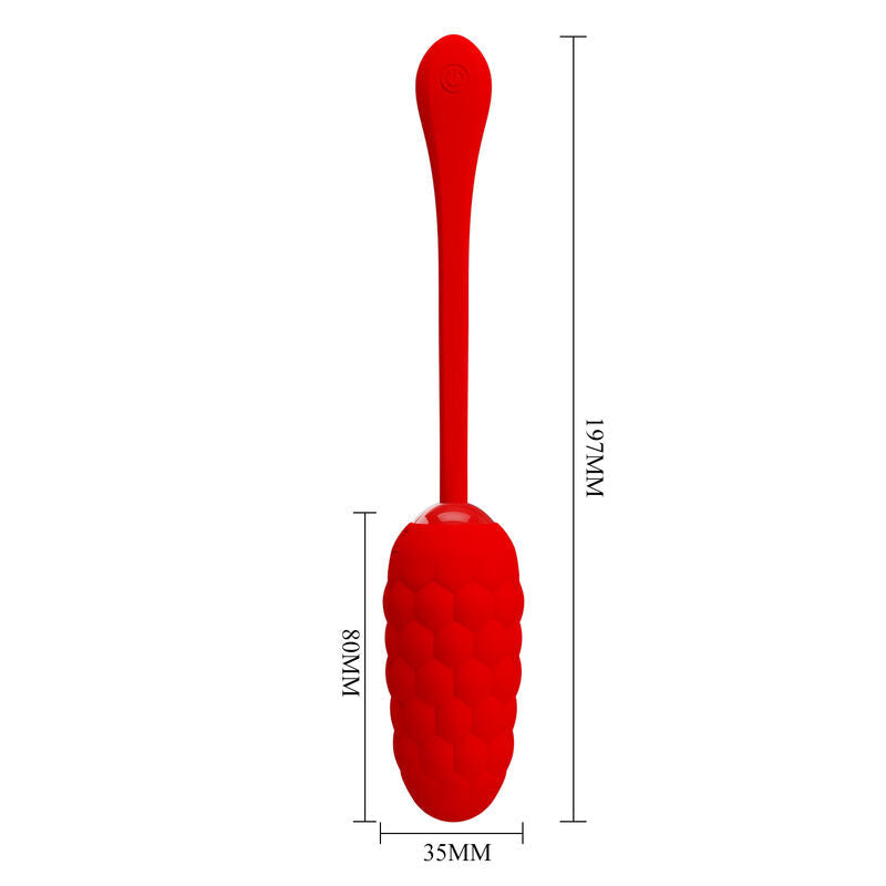 Pretty love - huevo vibrador con textura marina recargable