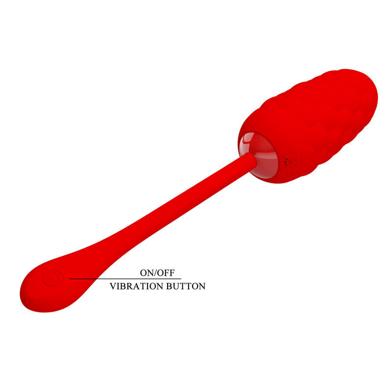 Pretty love - huevo vibrador con textura marina recargable