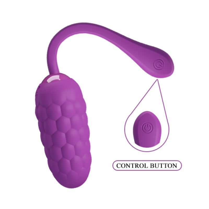 Pretty love - huevo vibrador con textura marina recargable