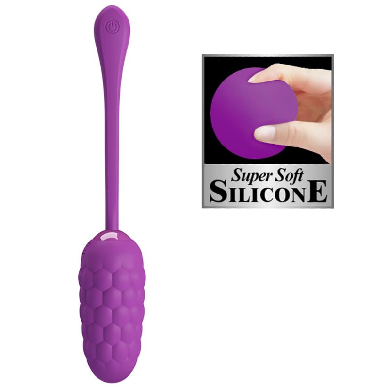Pretty love - huevo vibrador con textura marina recargable