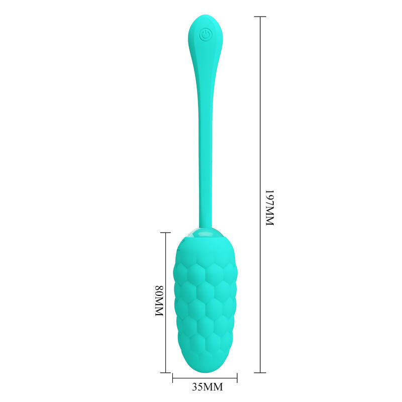Pretty love - huevo vibrador con textura marina recargable
