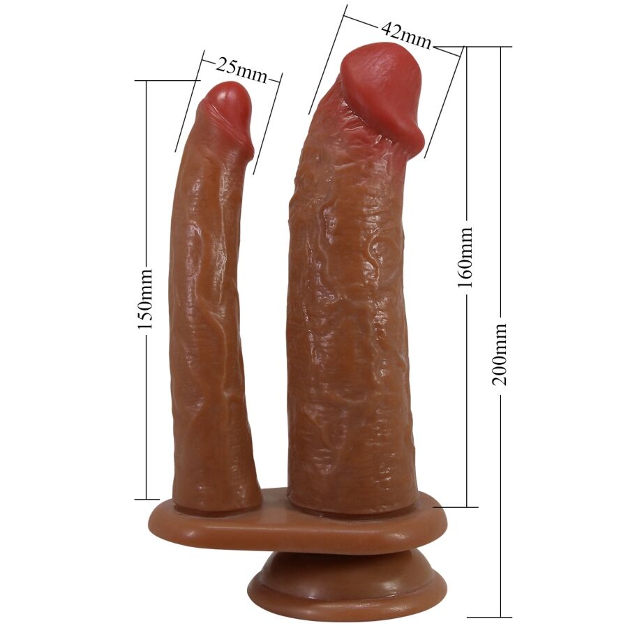 Pretty love - hulbert doble dildo realístico con vibración