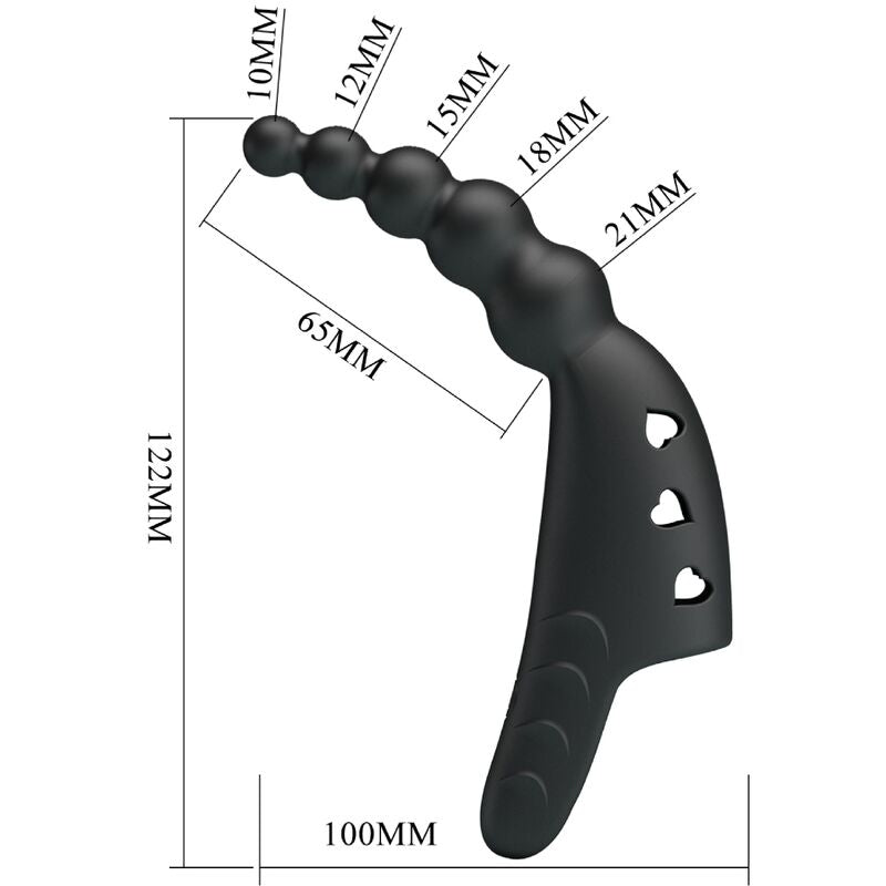 Pretty love - jordin vibrador de dedo 10 vibraciones negro