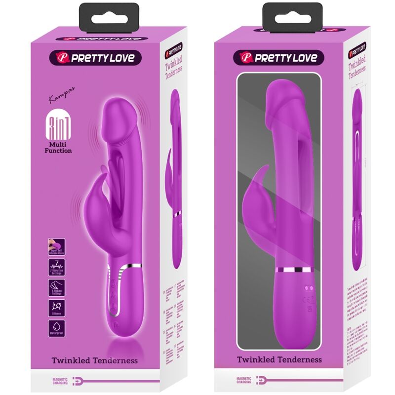 Pretty love - kampas vibrador rabbit 3 en 1 multifunción