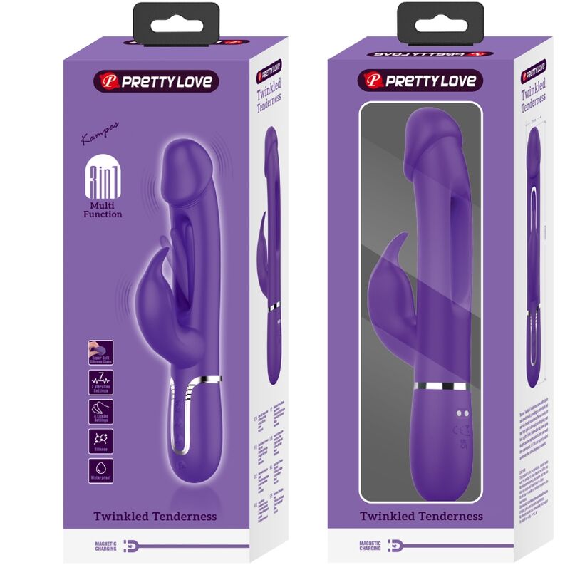 Pretty love - kampas vibrador rabbit 3 en 1 multifunción
