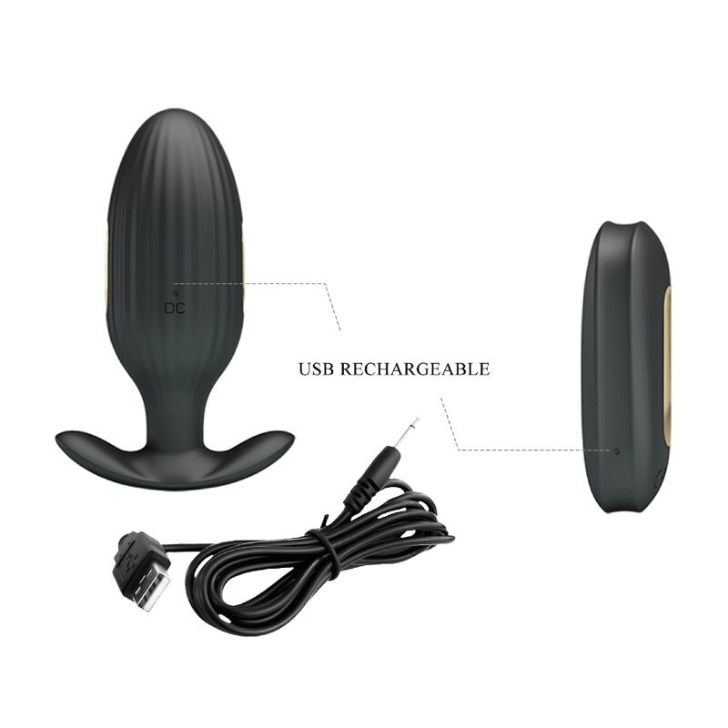Pretty love - kelly plug anal vibrador recargable negro
