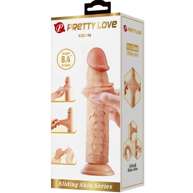 Pretty love - keon dildo realístico 21 cm natural