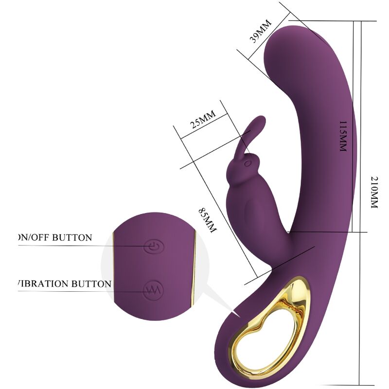 Pretty love - liam vibrador rabbit & estimulador punto g