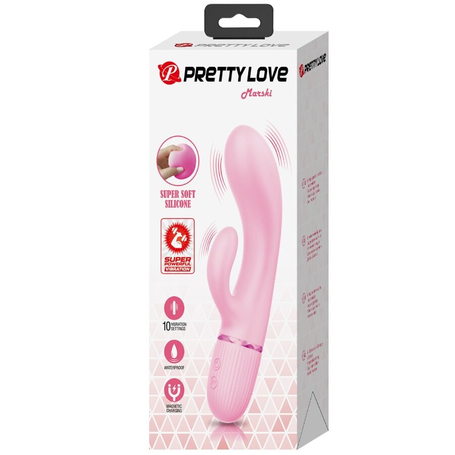 Pretty love - marski vibrador rabbit & punto g rosa