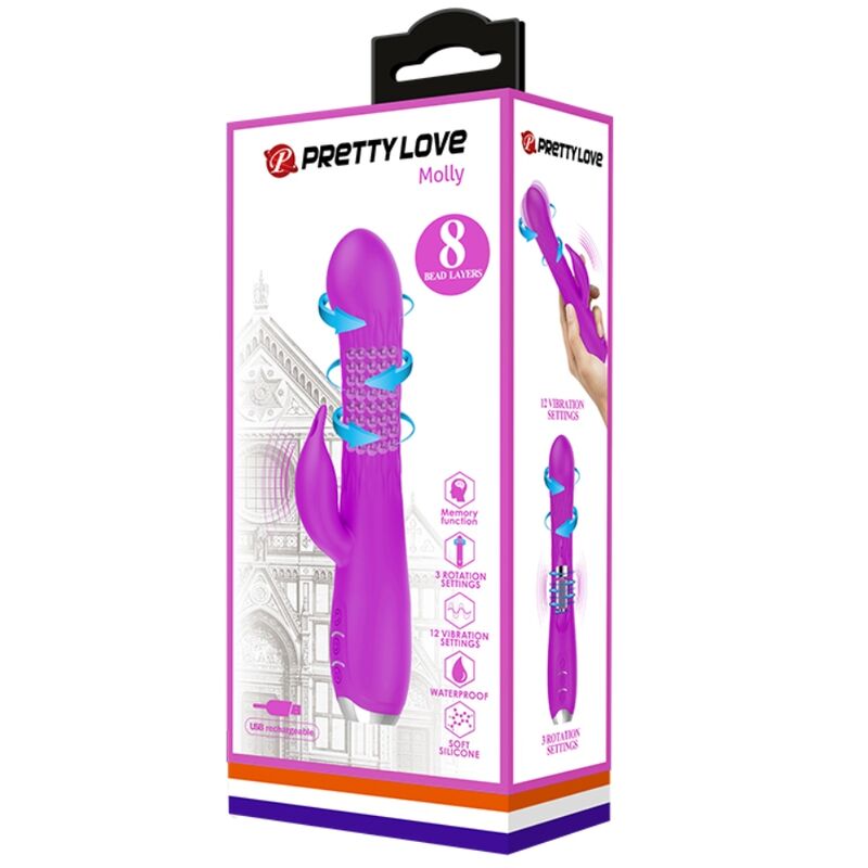 Pretty love - molly vibrador con rotacion recargable