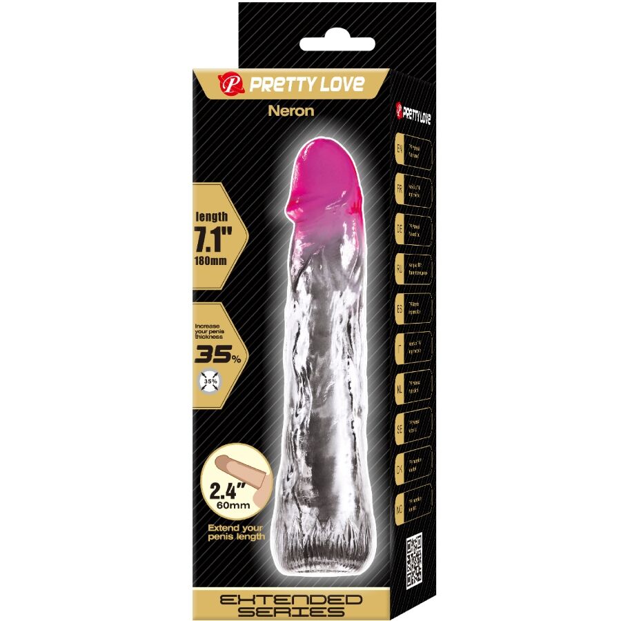 Pretty love - neron funda realística alargadora de 6 cm
