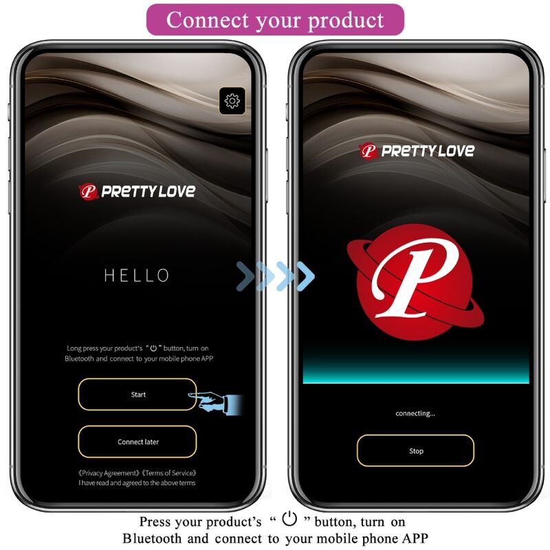 Pretty love - nymph huevo vibrador controlado por app