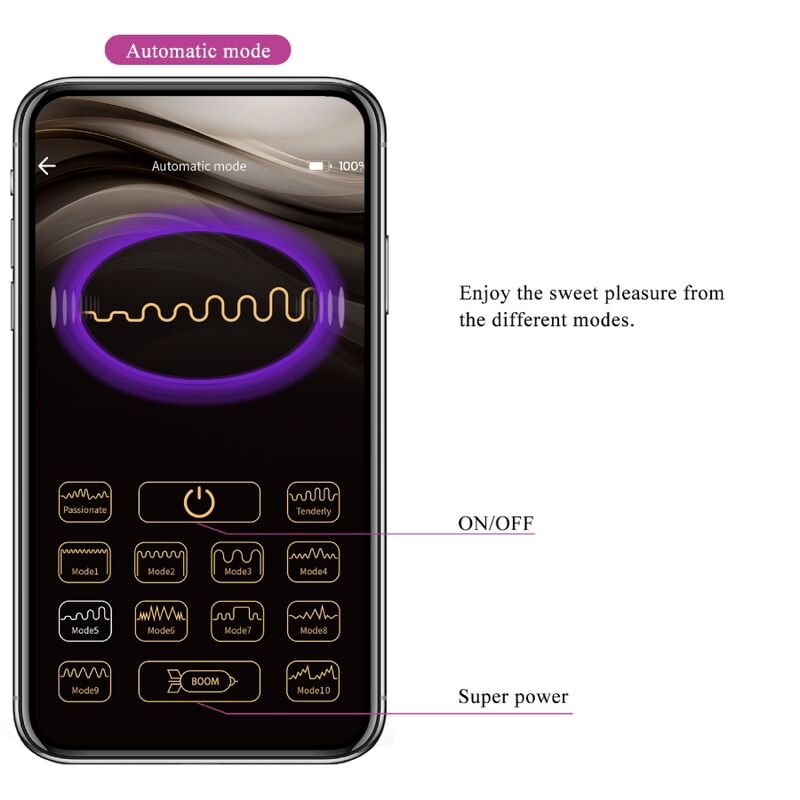 Pretty love - nymph huevo vibrador controlado por app