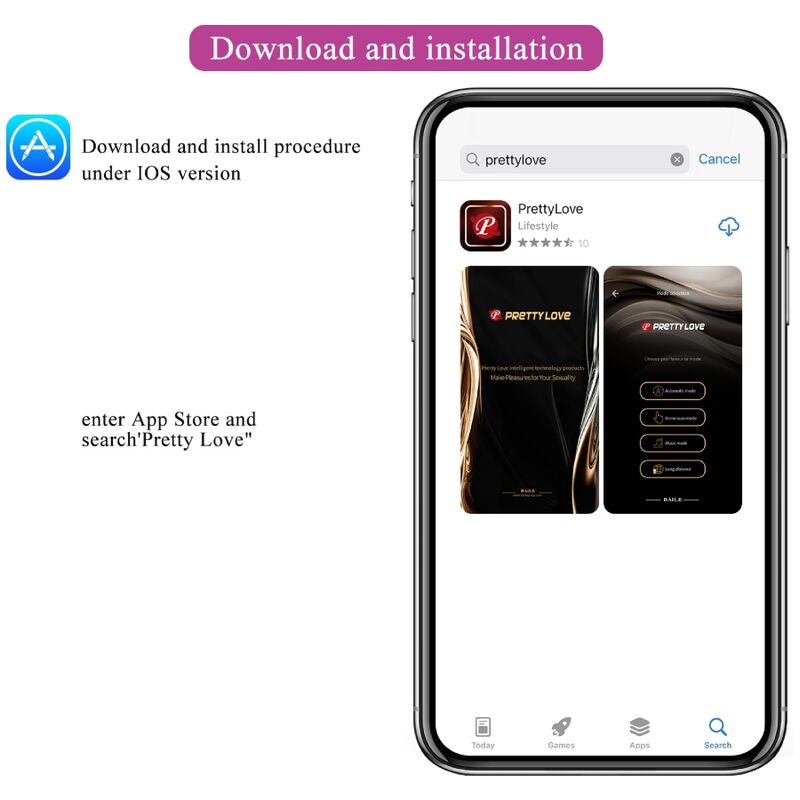 Pretty love - nymph huevo vibrador controlado por app