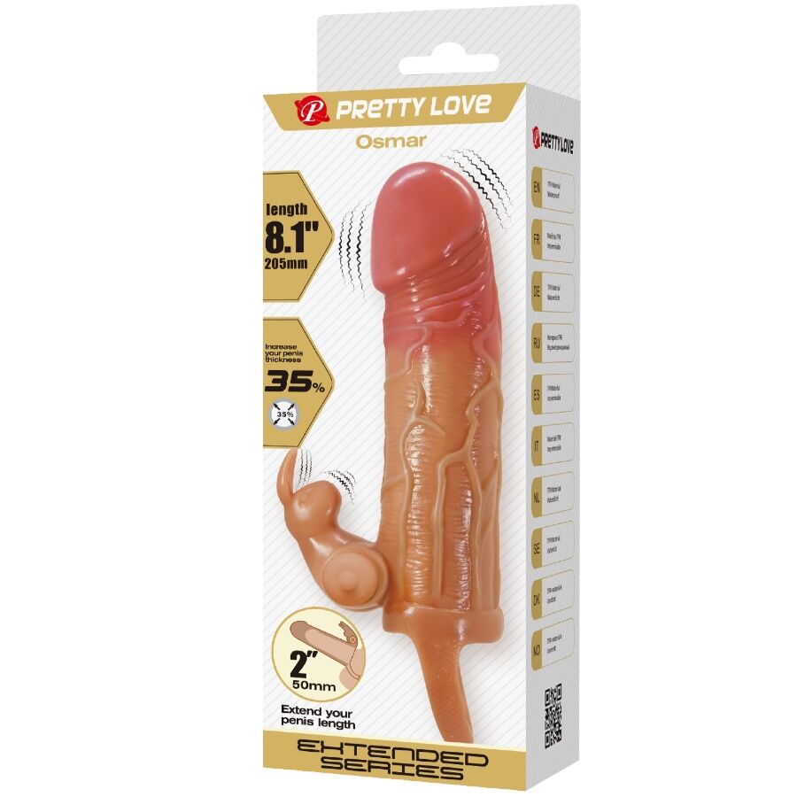 Pretty love - osmar funda para pene + estimulador