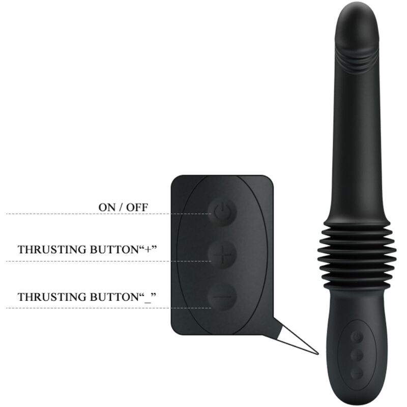 Pretty love - pazuzu vibrador 3 modos de empuje negro