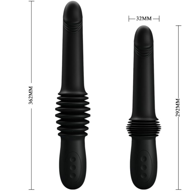 Pretty love - pazuzu vibrador 3 modos de empuje negro