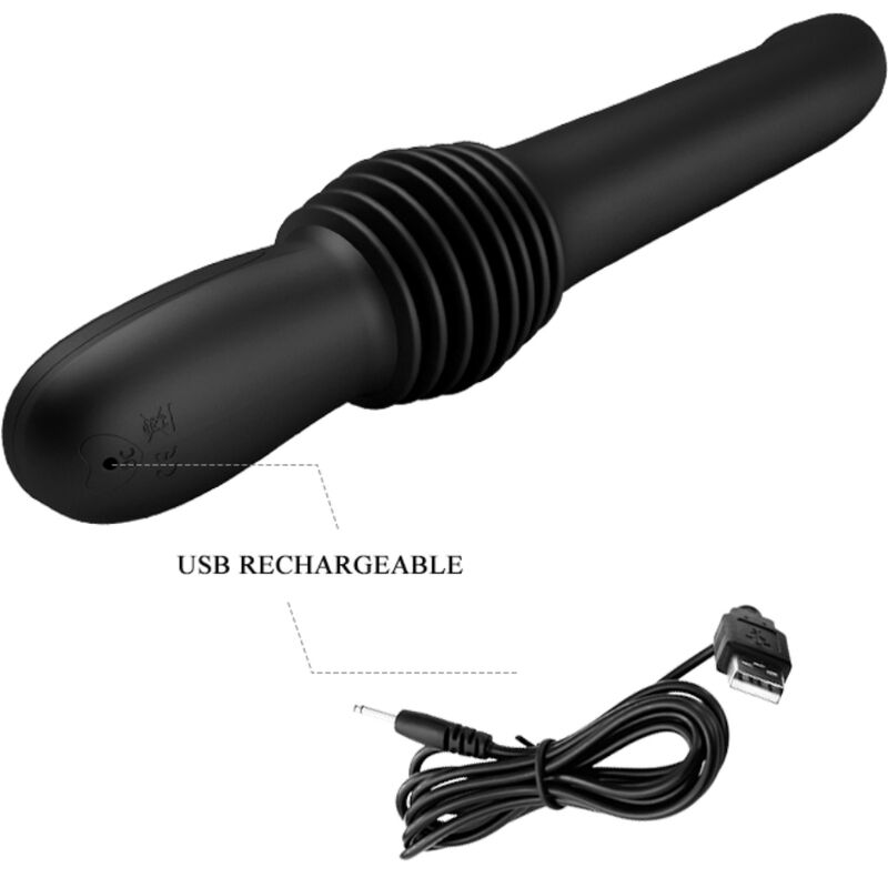 Pretty love - pazuzu vibrador 3 modos de empuje negro
