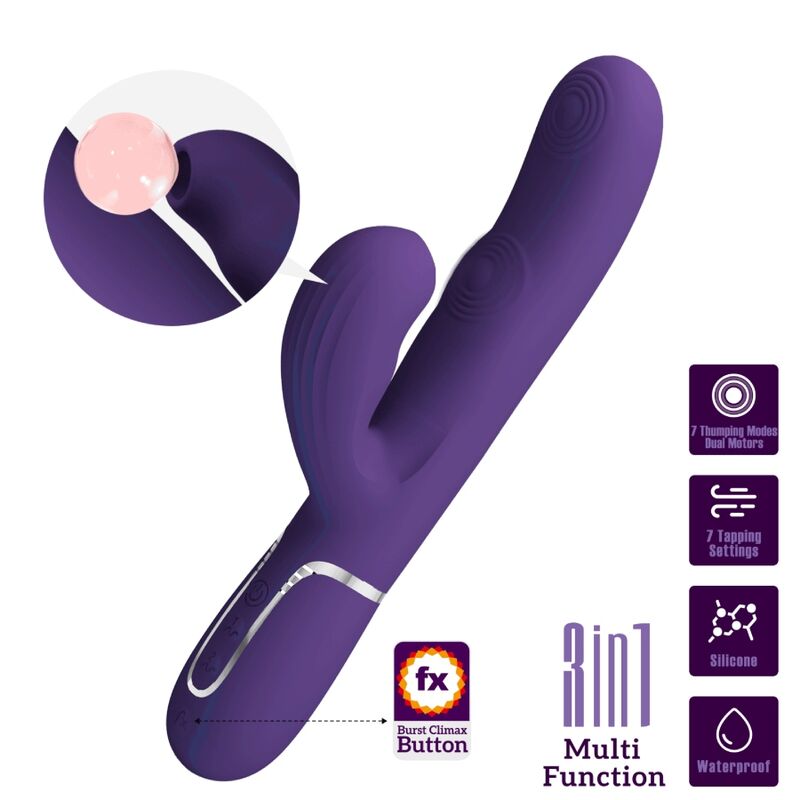 Pretty love - perlita vibrador punto g 3 en 1 multifunción