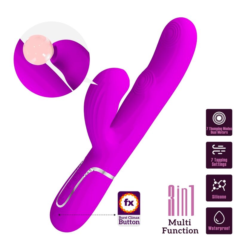 Pretty love - perlita vibrador punto g 3 en 1 multifunción