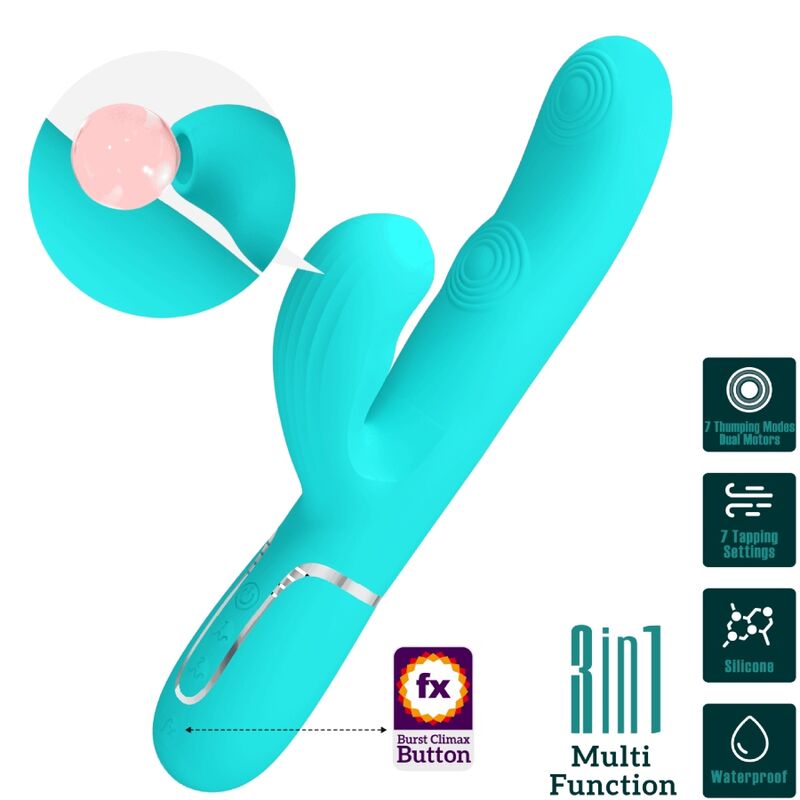 Pretty love - perlita vibrador punto g 3 en 1 multifunción