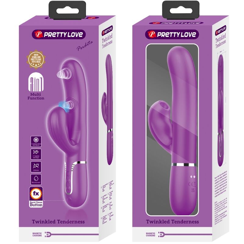 Pretty love - perlita vibrador rabbit multifunción 3 en 1