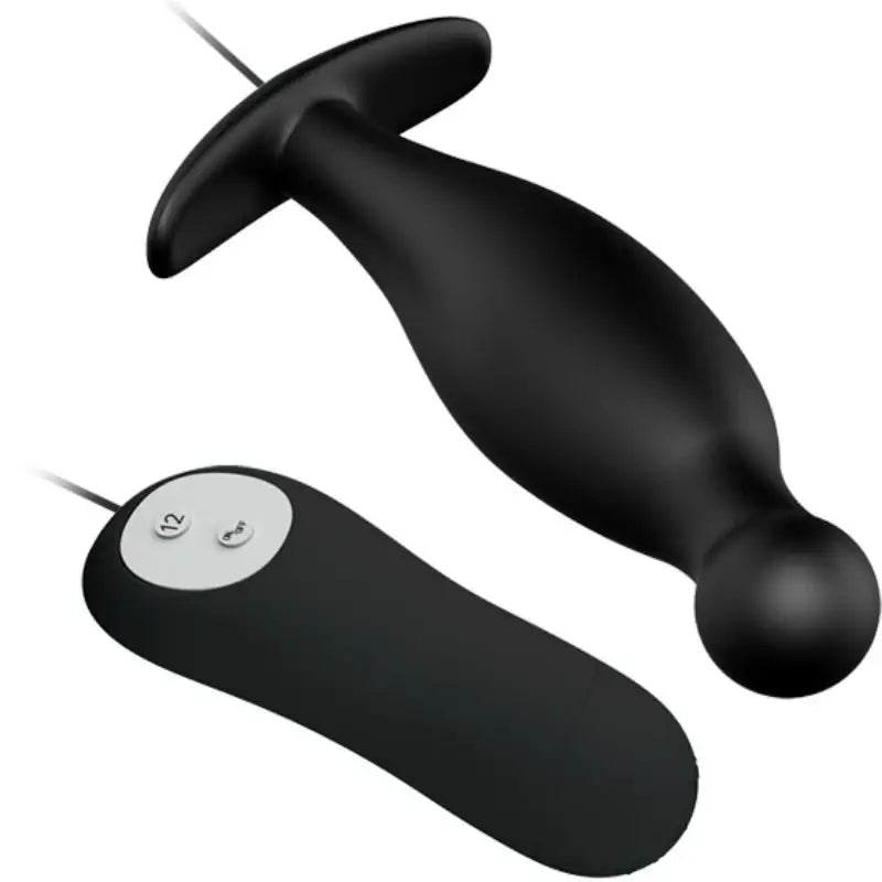 Pretty love - plug anal silicona 12 modos vibración negro