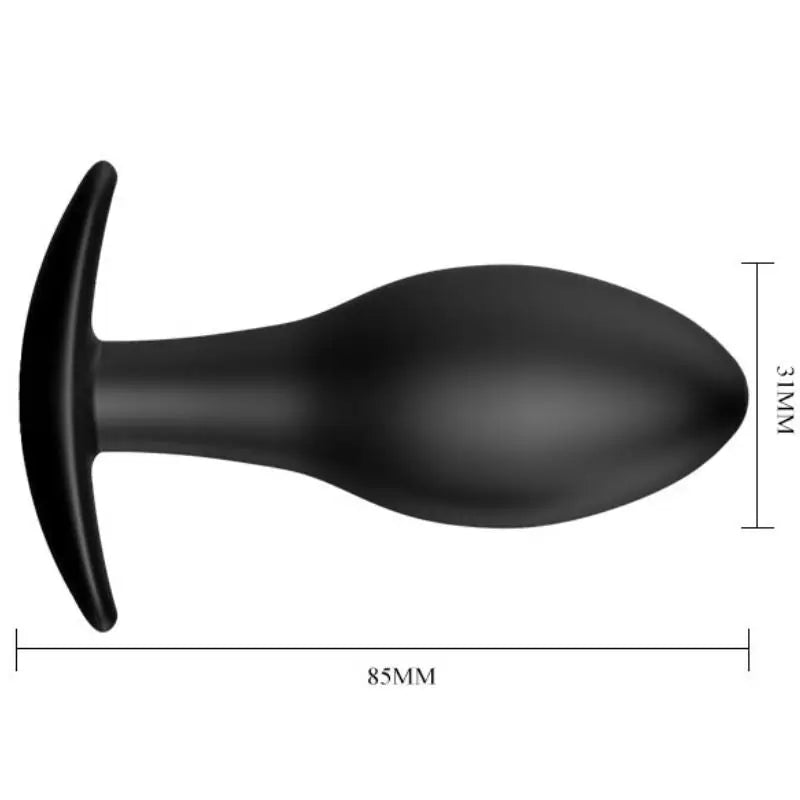 Pretty love - plug anal silicona ancla 8.5 cm negro