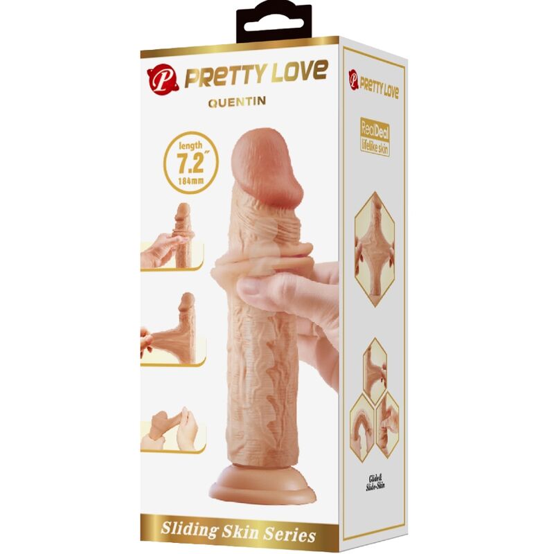 Pretty love - quentin dildo realístico 18 cm natural