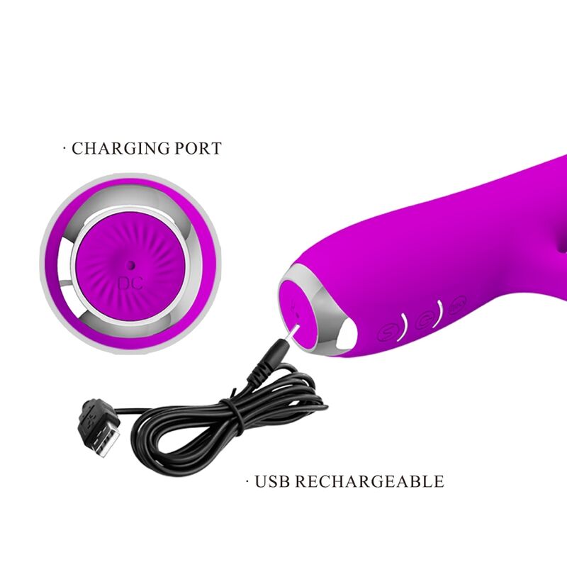 Pretty love - rachel vibrador recargable con succionador