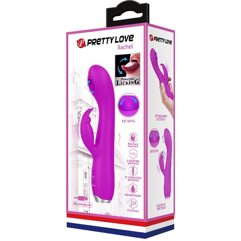 Pretty love - rachel vibrador recargable con succionador