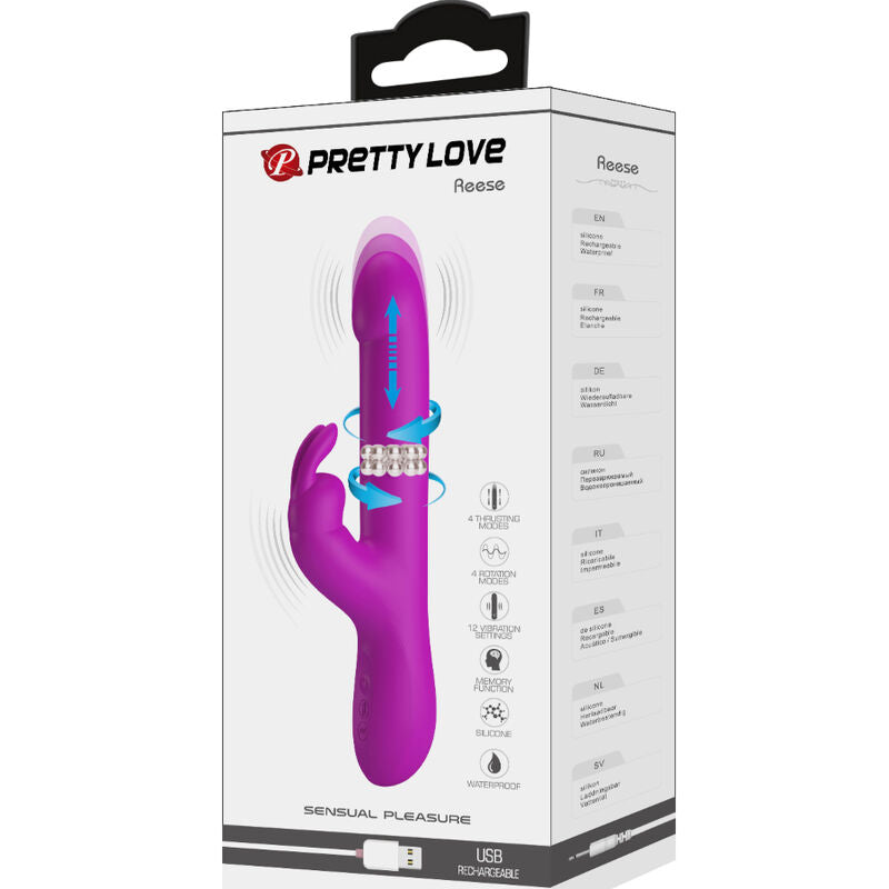 Pretty love - reese vibrador con rotación morado