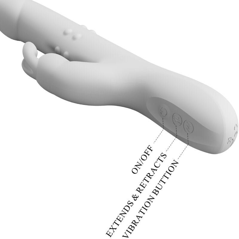Pretty love - reese vibrador con rotación plateado